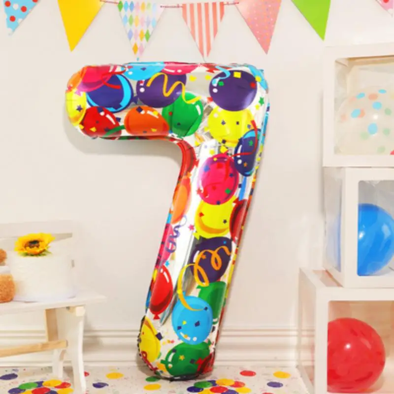 Große farbige digitale Aluminiumballons für Kinder und Erwachsene, Geburtstagsparty-Dekoration, Fotografie-Requisite für Babys, Mädchen und Jungen, 40 Zoll – Detail 12