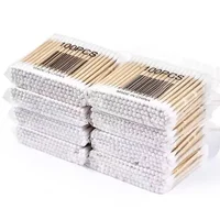 100pcs Disposable Double-ended Cotton Swabs for Ear Cleaning and Makeup Removal 1