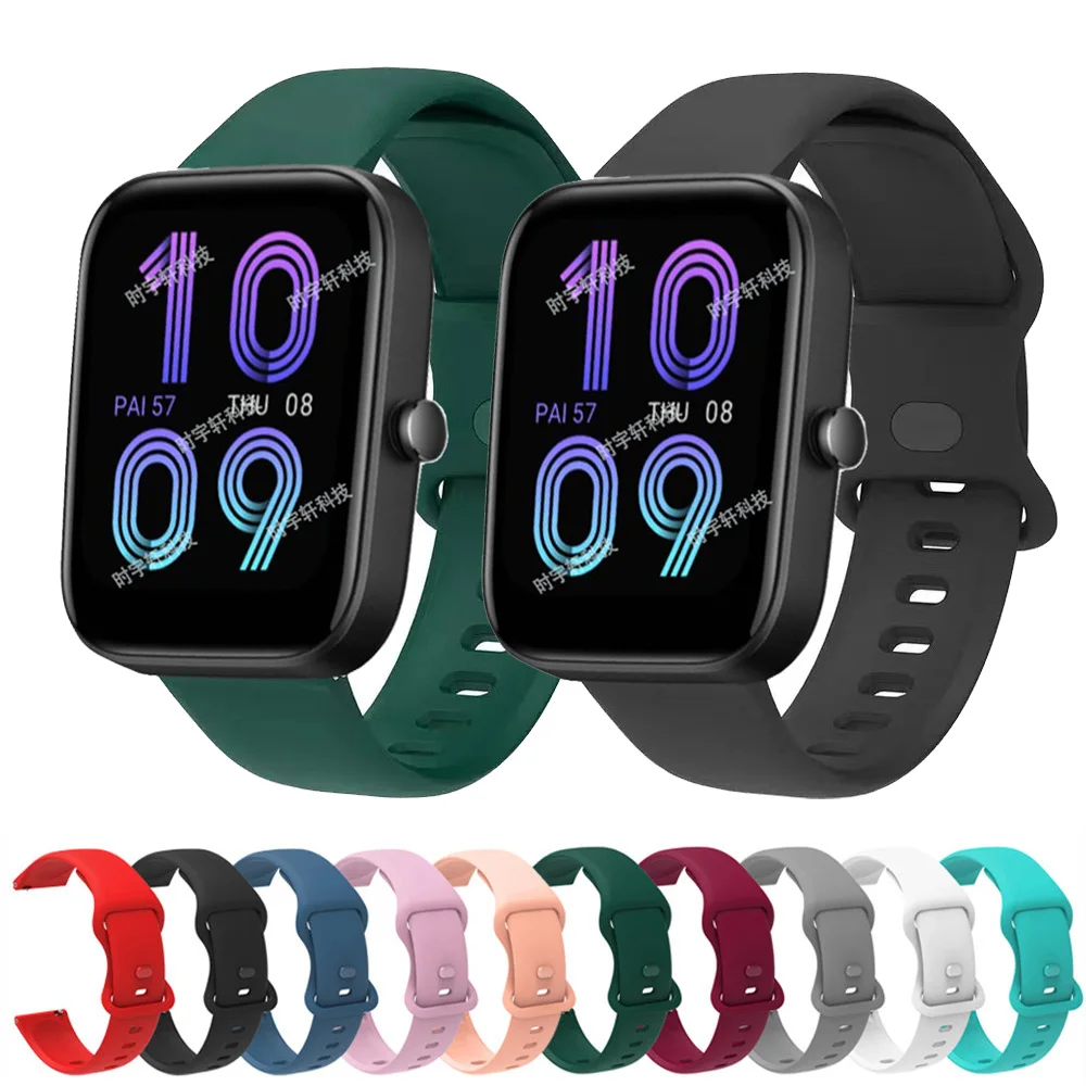 

Ремешок силиконовый для смарт-часов Amazfit Bip 3 и 3 Pro, спортивный браслет для Amazfit Bip U Pro/S Lite/GTS 4 3 2 2E/GTR Mini, 20 мм