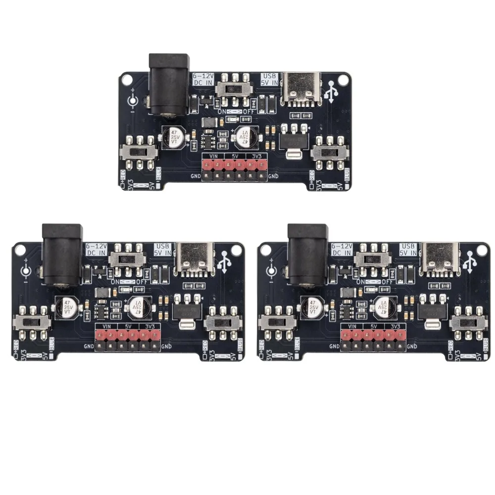 Enhanced Dual-Input Breadboard Power Module with Separate Voltage Control