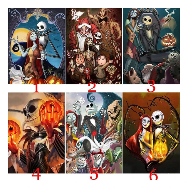 Disney Diamond Painting The Nightmare Before Christmas Diamond Embroidery  Jack Skellington and Sally Mosaic Picture Home