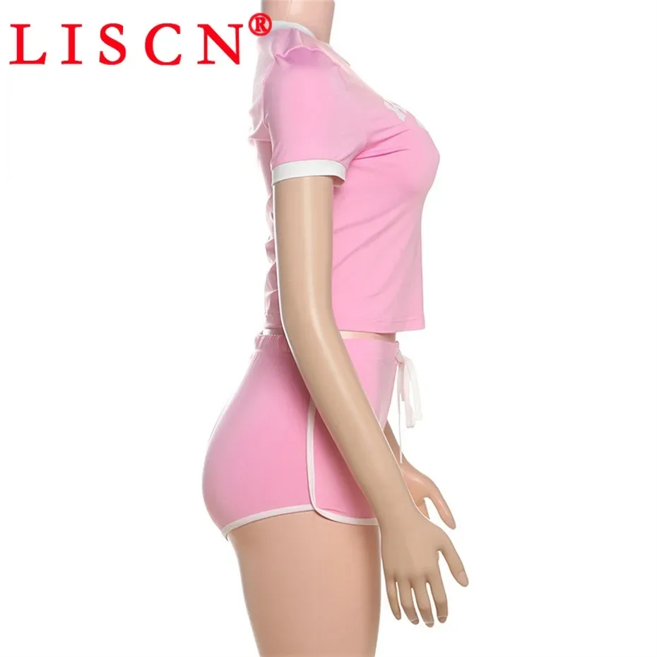 10sets Wholesale Items for Business Two Piece Set Outdoor Sportsuit Women Clothes Summer 2025 Short Sleeve Outfits Casual K14879 3