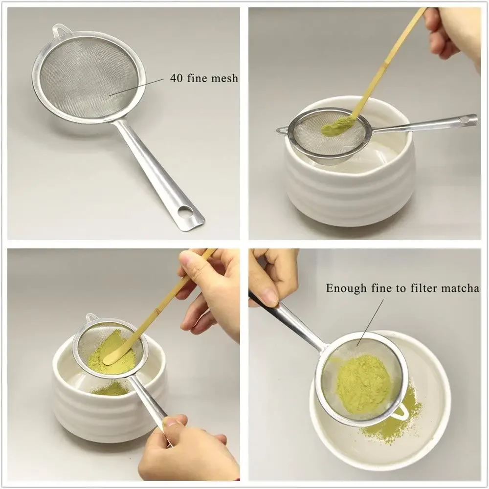 Popular Matcha Starter Tea Kit Traditional Bamboo Whisk 100 Prongs Chasen Scoop Glazed Chawan Bowl Chasne Holder Sifter