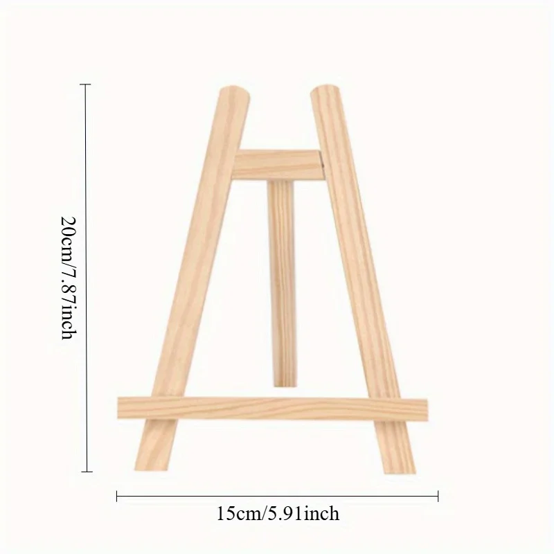 1pc, Elegant Wooden A-Frame Display Stand for Artwork, Photos, and Signs - Perfect for Small Tabletops