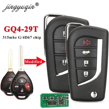 Keyforkess GQ4-29T 315Mhz modificato Flip chiave auto telecomando Fob per Toyota Avalon Corolla matrice 2010 11 2012 2013 Transponder 4 d67/G