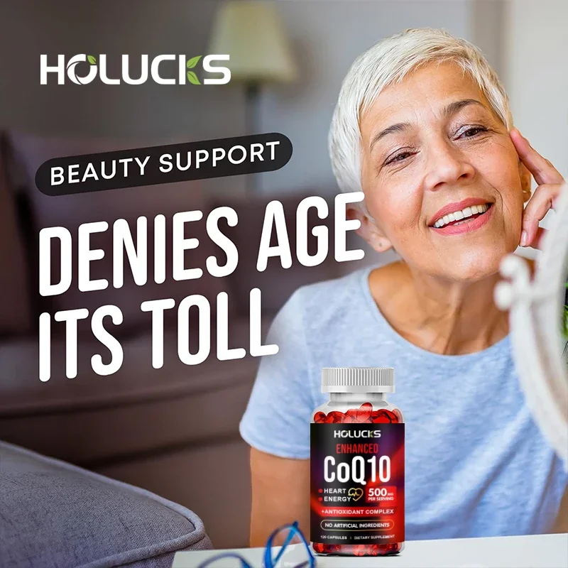Coq10 500 Mg, High Absorption With Piperine to Support Heart, Brain & Cardiovascular Health, Energy & Cellular Metabolism