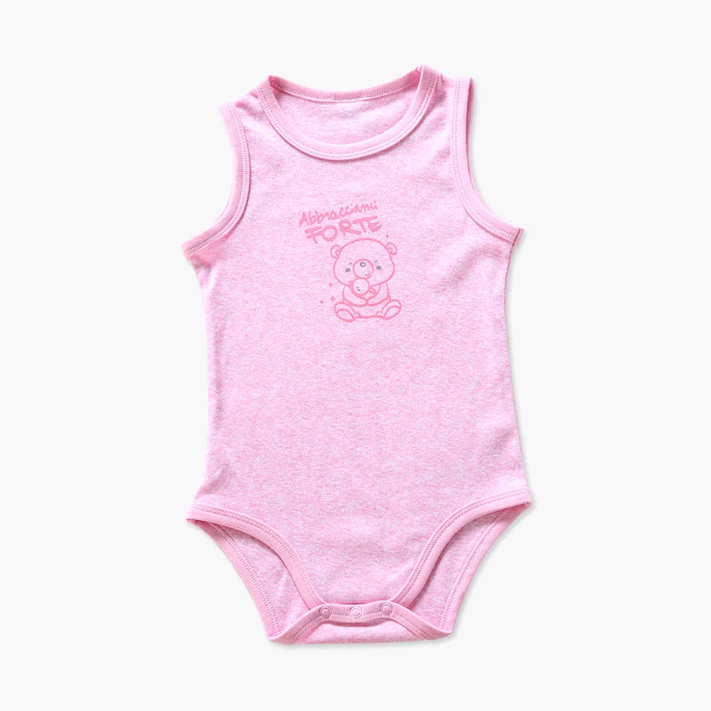 Cotton Romper Baby Clothes Romper Children Summer Boy and Girls Clothes Kids Sleeveless 100% Combed Cotton Overall Baby Overalls round Neck