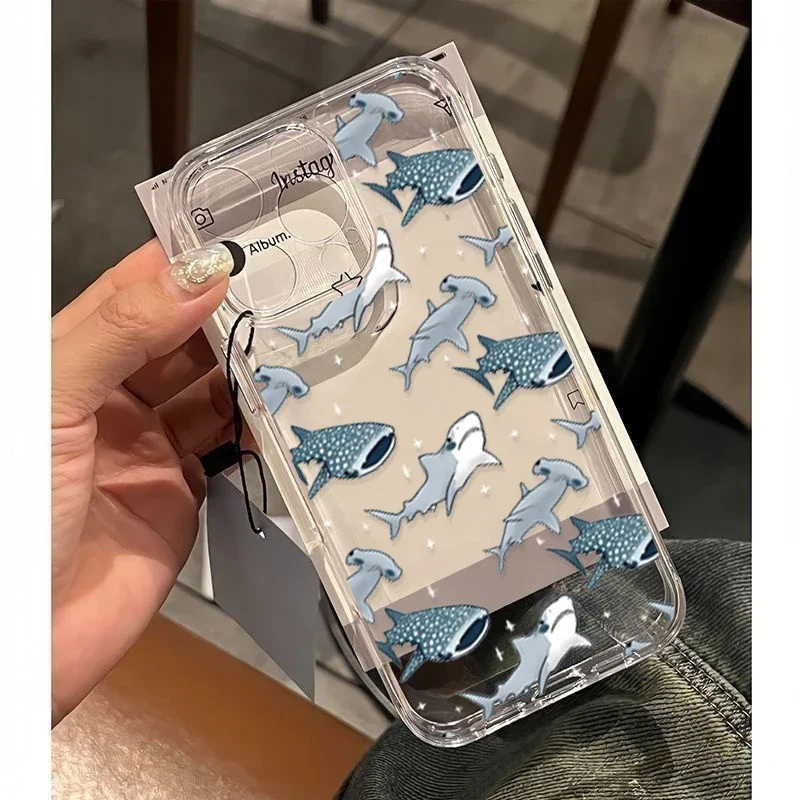 Ocean Shark & Whale Print Phone Case