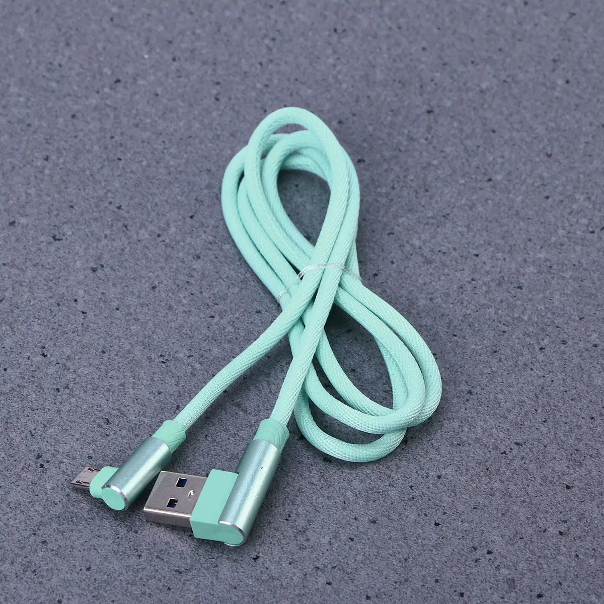 1M 데이터 충전 케이블 직각형 브레이디드 고속 충전 싱크 USB 마이크로 케이블 고내구성 90도 USB 코드 (범용)