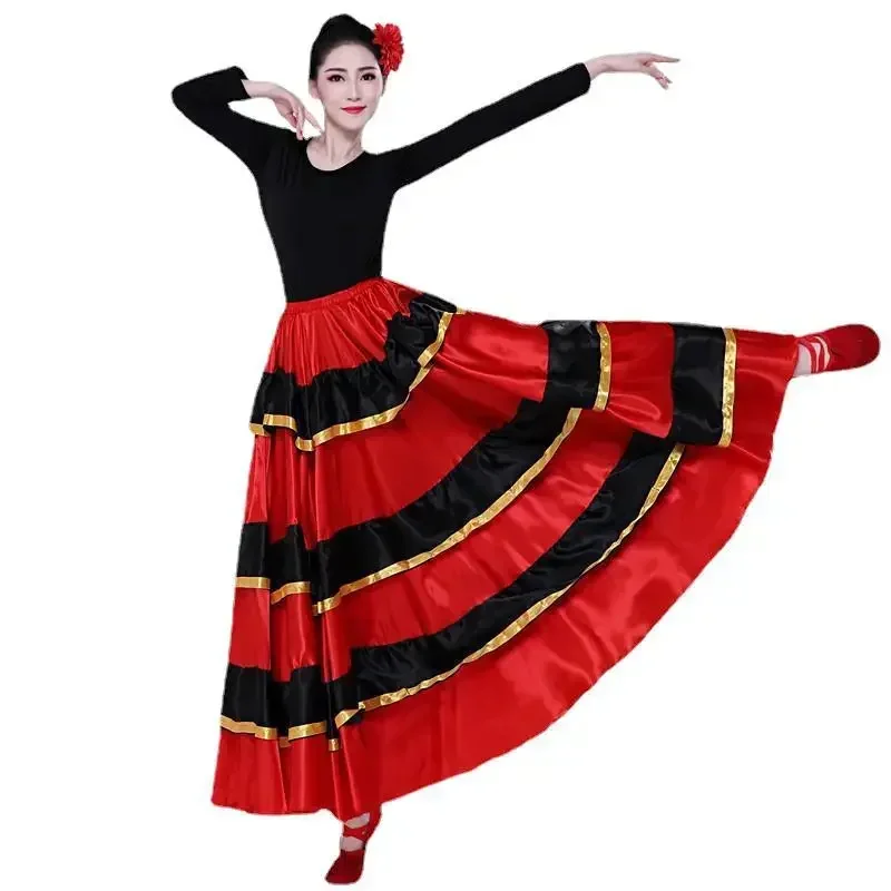 Spanish Swing Skirt Adult Female Dance Performance Costume women flamenco dresses kids flamenco skirt