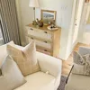 Rattan Dresser - Nightstand with Drawer Boho Small Cabinet 3 Drawer Dresser, Bedside Table 5