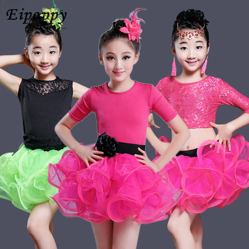 

The New Girls Latin Dance Skirt Children's Clothes and Latin Dance Clothing Girls Fall and Winter Children's Costumes Grading
