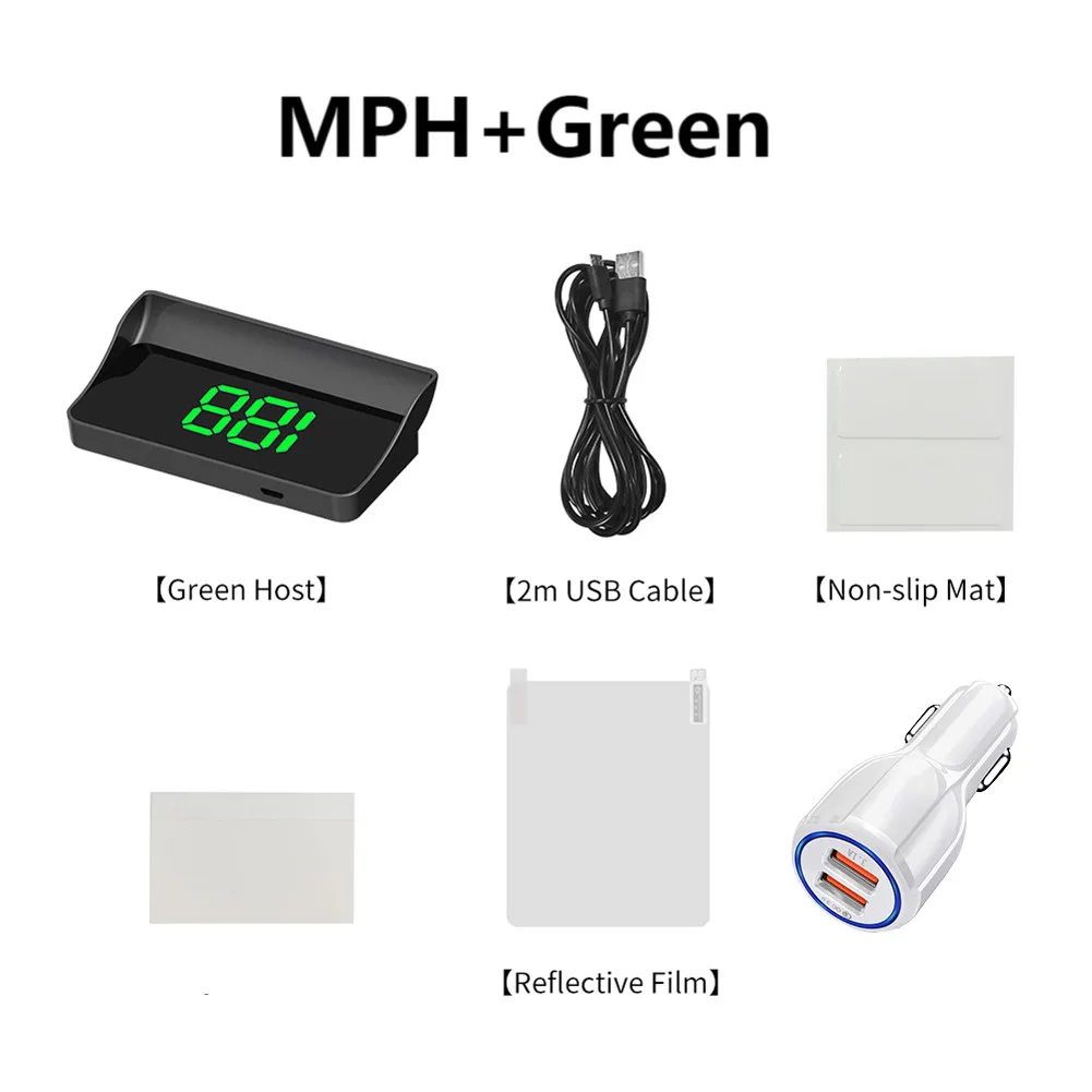 HUD GPS ڵ  ÷ ӵ  Ÿ,    ӵ MPH, ǰ ڵ  ׼, ǰ