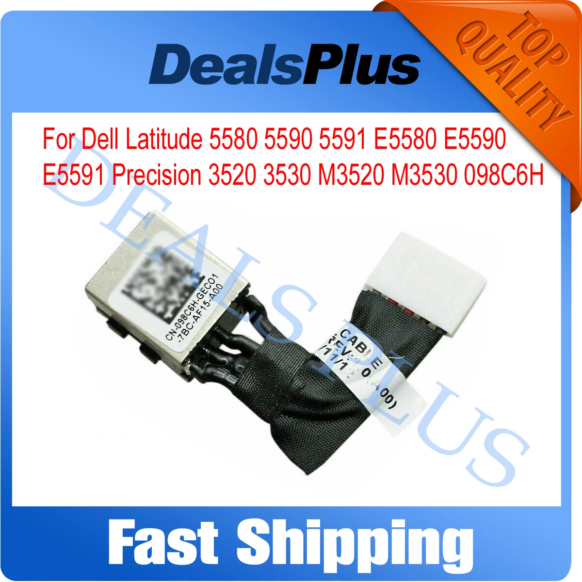 

New Replace DC Power Jack Cable Socket For Dell Latitude 5580 5590 5591 E5580 E5590 E5591 Precision 3520 3530 M3520 M3530 098C6H