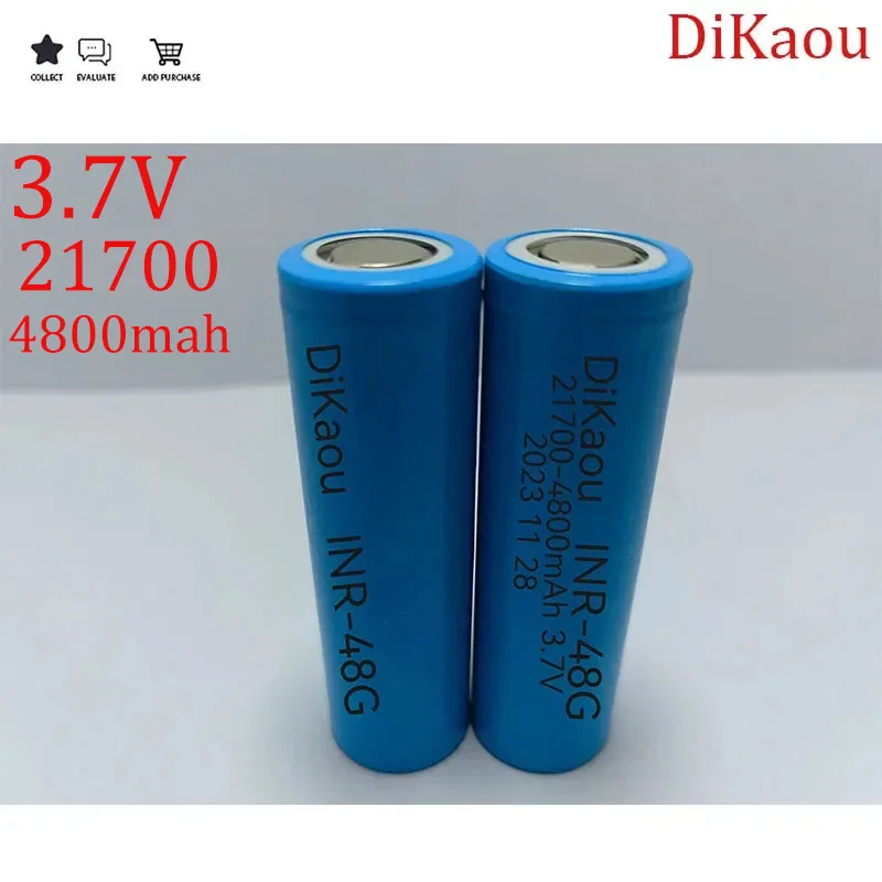 

New 21700 3.7V 4800mAh Battery Rechargeable Lithium Power Battery 35A High Current Suitable for Camera Flashlight Power Tools