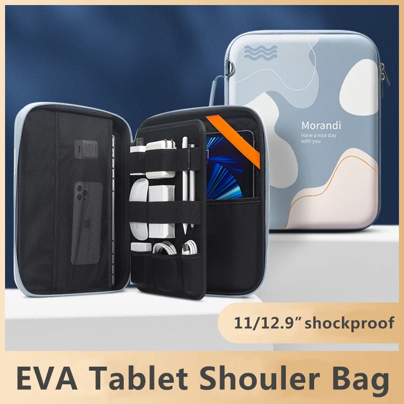 

Tablet Shoulder Bag for iPad Pro 12.9 Huawei Matepad 12.6 Shockproof EVA Hardshell Bag for iPad Pro 11 Air 5 4 3 10.9 10.5 10.2"
