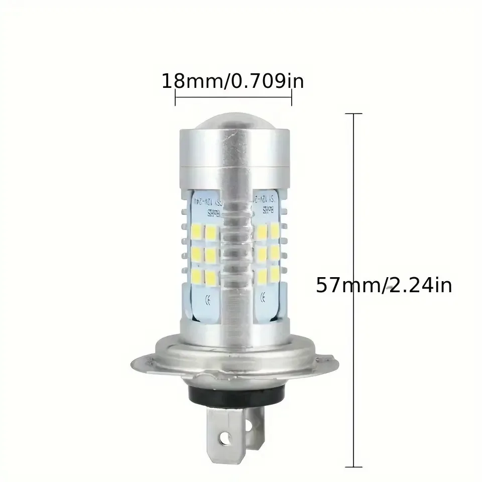 รูปสินค้า หลอดไฟหน้า LED คุณภาพสูง 2 ชิ้น H7 สีขาว 6000K