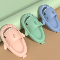 LItfun Cartoon Shark Slippers Girls And Boys House Flat Sandals Thick Sole Beach Slides Lovely  Children Fashion Shark Sandals 2