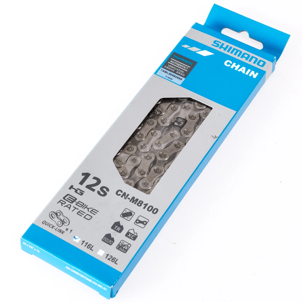 Cn-M8100 12 S Shimano 12 Velocità Hg E-Bike Nominale Catena Bici Mtb Bicicletta A Collegamento Rapido
