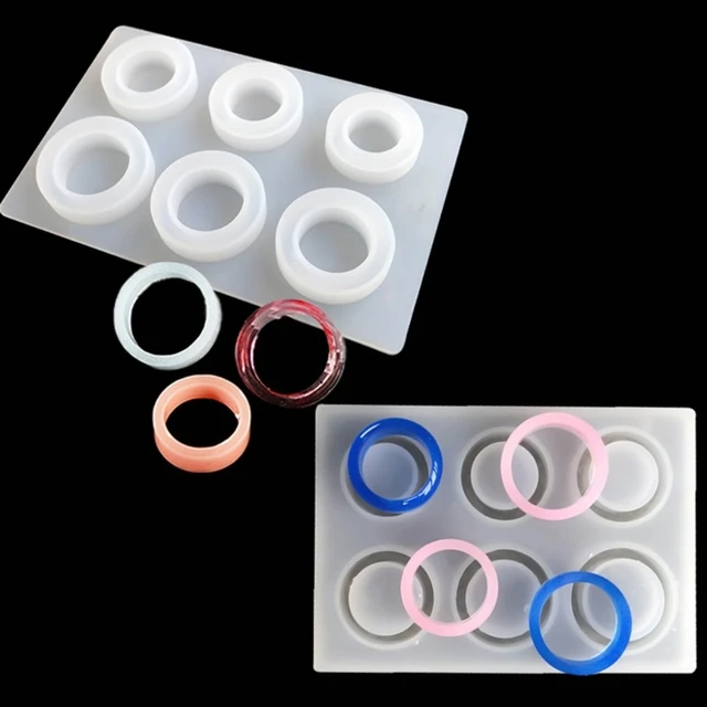 1Pcs Rings Resin Epoxy Molds Mixed Size Silicone Casting Ring Molds Tool  For DIY Jewelry Ring Resin Mold For Epoxy Accessories