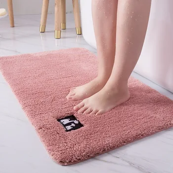 극세사 미끄럼 방지 바닥 목욕 매트, 샤워 룸 및 화장실용, 욕실 장식 액세서리 스티커, 매트 방지 카펫