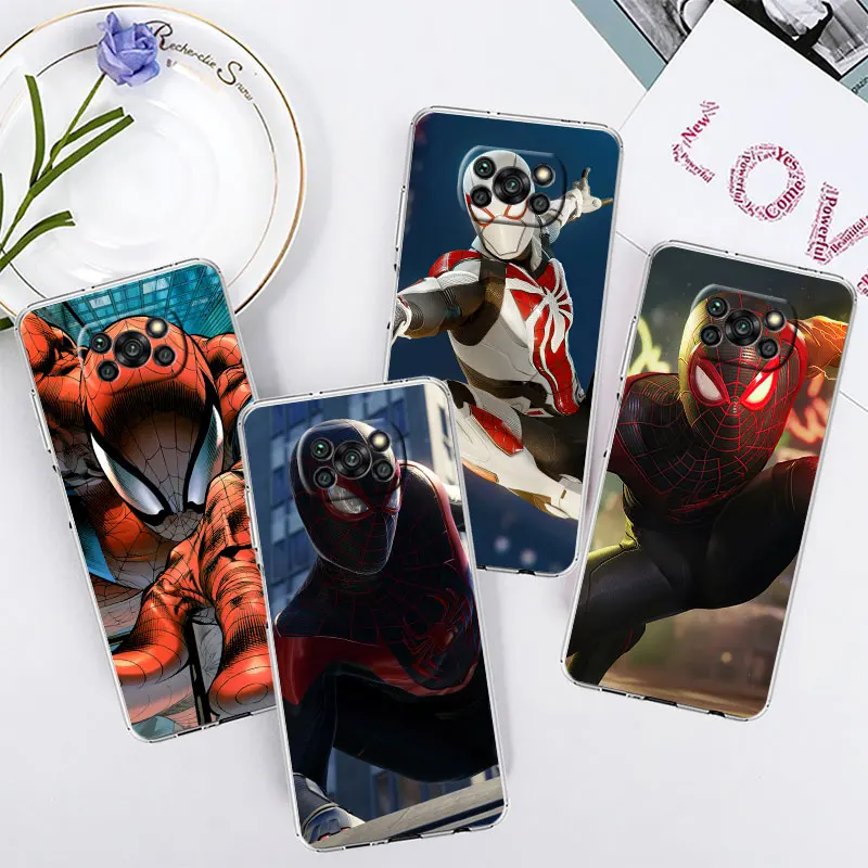 The Amazing Spider-Man 3 Clear Case Per Xiaomi Mi Poco X5 Pro 5G C40 F3 M5S X4Pro X3 Nfc Mi 11 Note 10 9T Cover Trasparente
