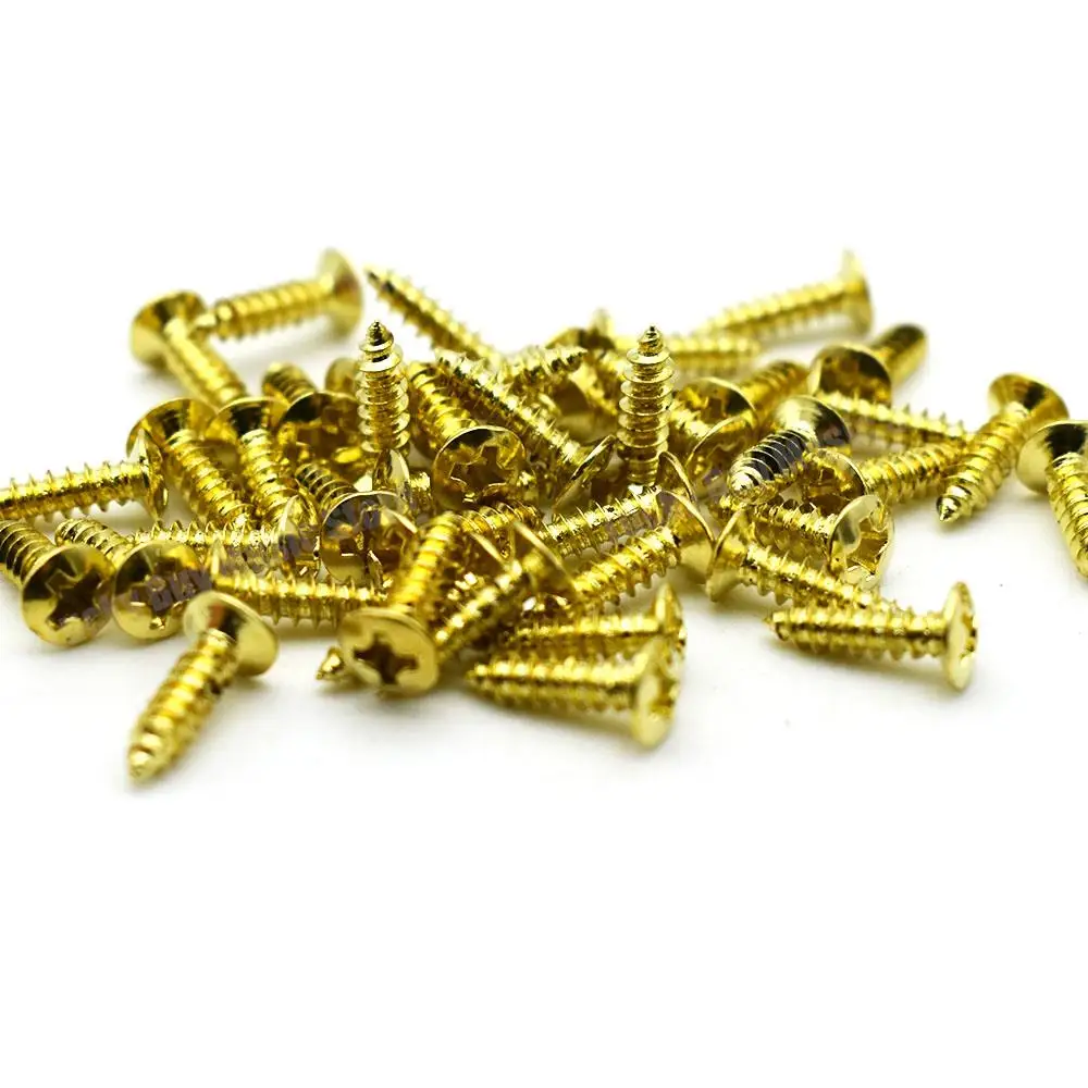 400pcs Electric Guitar Pickguard Plate Mount Screw Size 3 x 12mm Color Black/Chrome with Storage Box Luthier Tool