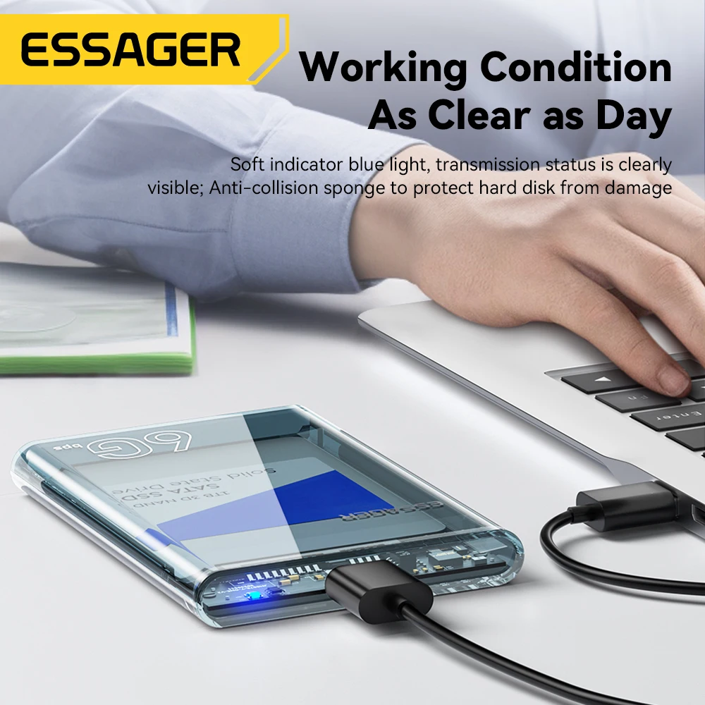 2.5 inch SATA HDD Enclosure USB 3.0 Mobile Hard Drive Case for SSD 2.5inch SATA Storage