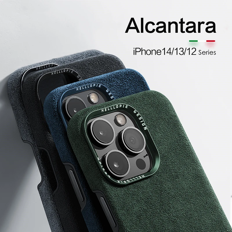 Magnetic Alcantara Leather Case For Iphone14 Pro Max Luxury