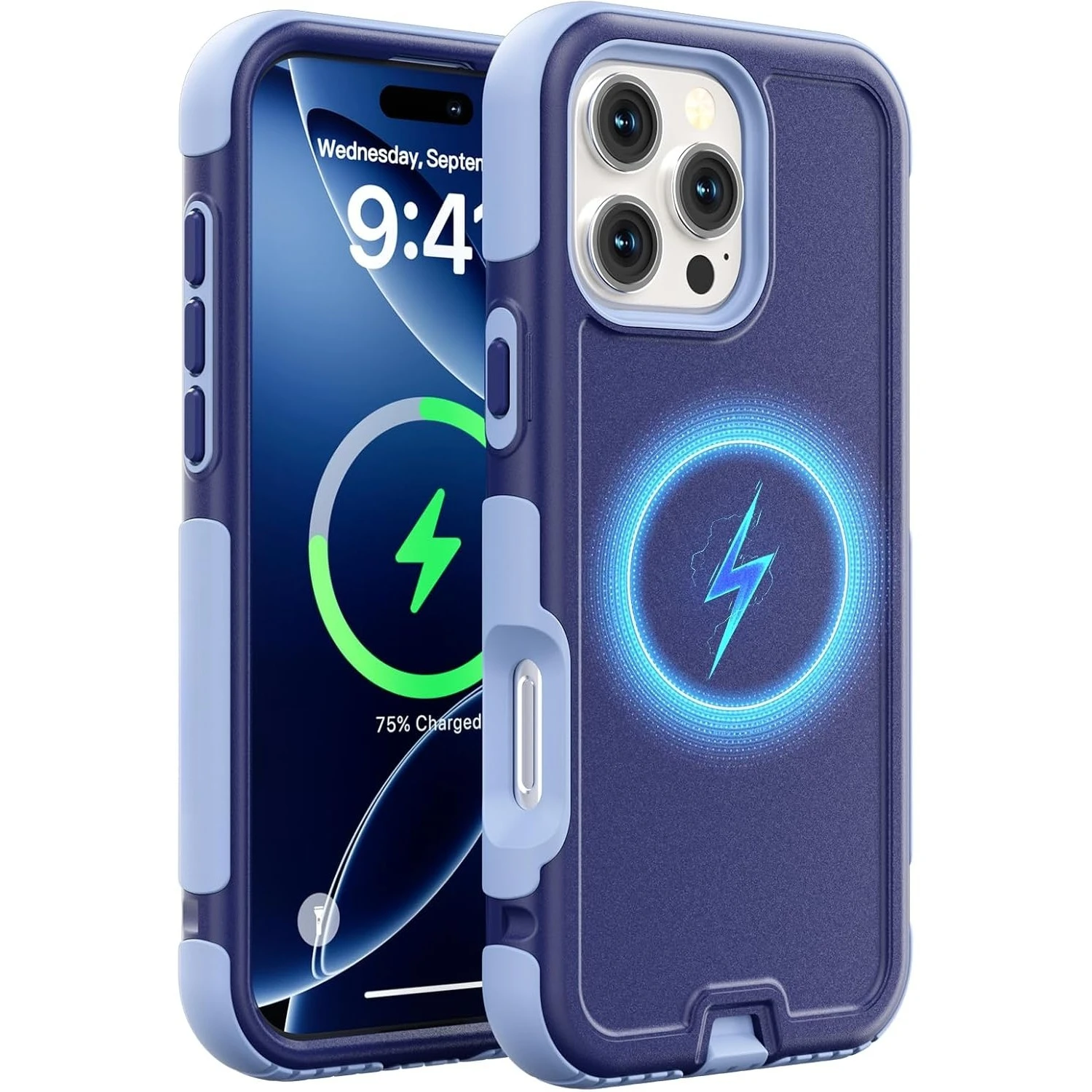 Rugged Military-Grade Shockproof Armor Case with MagSafe Charging Support
