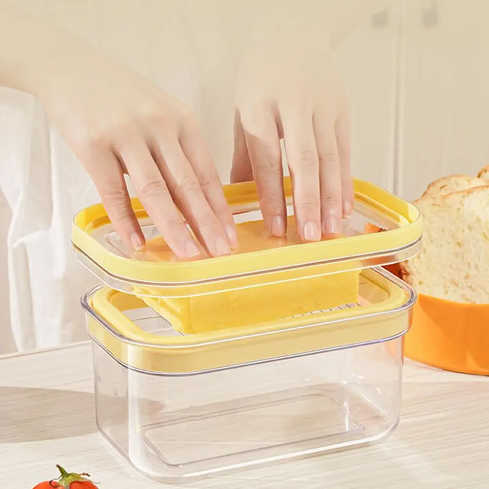 

Butter Box Container With Lid 950ml Large Capacity Butter Keeper Kitchen Tool With Cutter For Easy Cutting