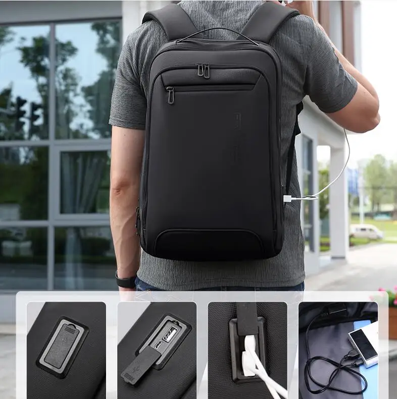 

Multi-functional Men's Business Backpack for college students travel and business trips USB Charge 15.6 inch laptops mochilas 가방