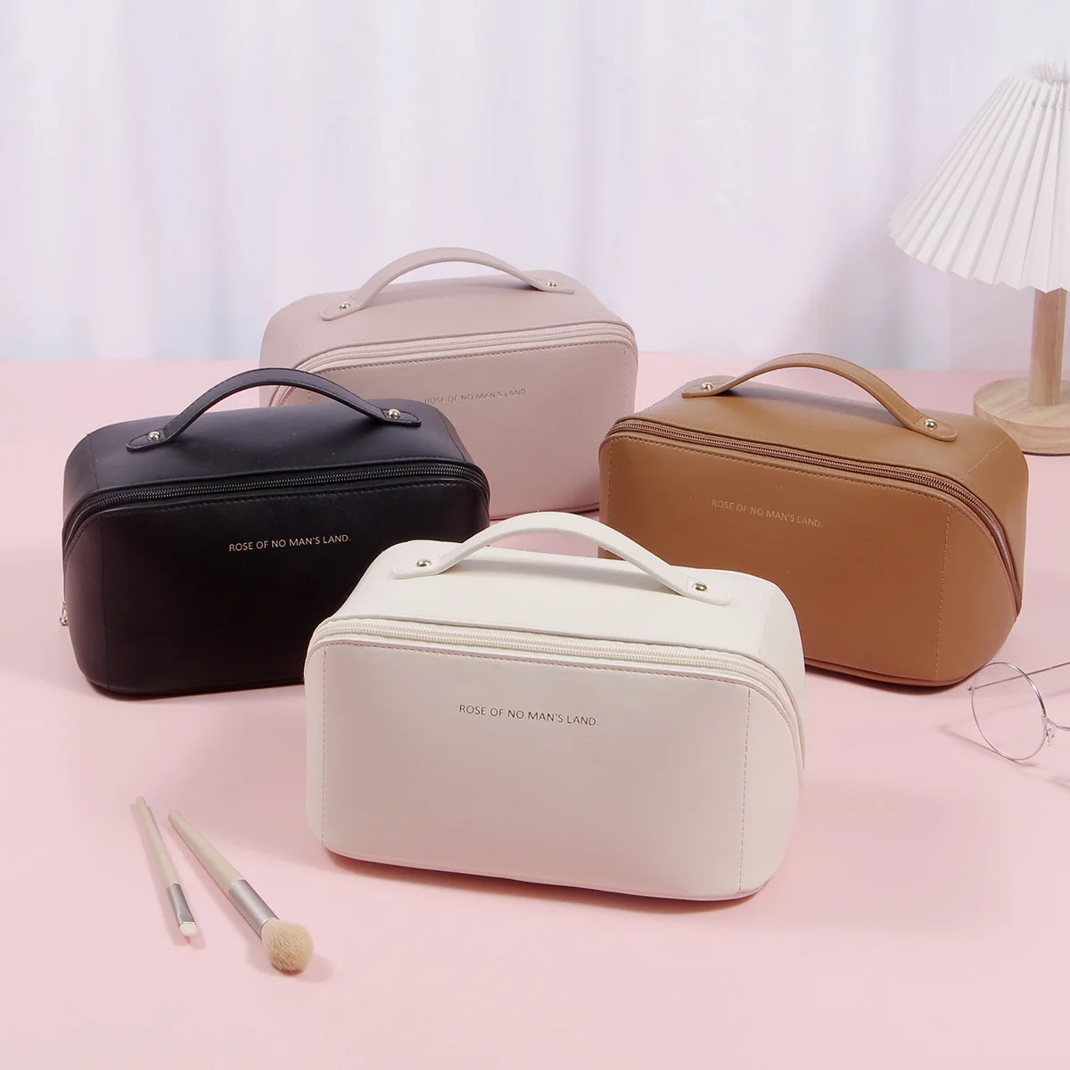 

Luxury Brand Fashion PU Cosmetic Bag for Women Large-capacity Makeup Bag Multi-function Waterproof Portable Washbag Beauty Case
