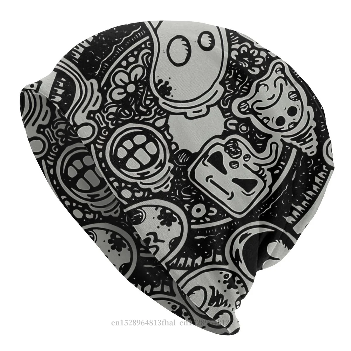 

Doodle Art Fashion Hats Top Doodle Art Work Thin Hat Bonnet Hipster Skullies Beanies Caps Men Women's Earmuffs