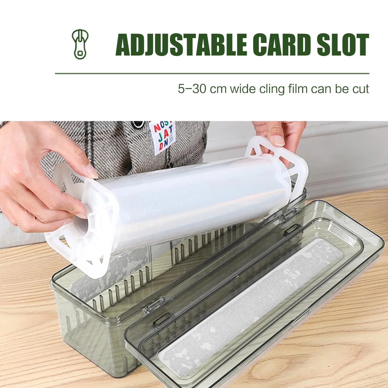 Plastic Wrap Dispenser For Foil and Cling Film Cutter Sharp Cutter and Organizer Kitchen Tool Accessories Food Wrap Foil Holder plastic wrap dispenser cling wrap dispenser kitchen wrap dispenser food film dispenser plastic wrap cutter cling film cutter