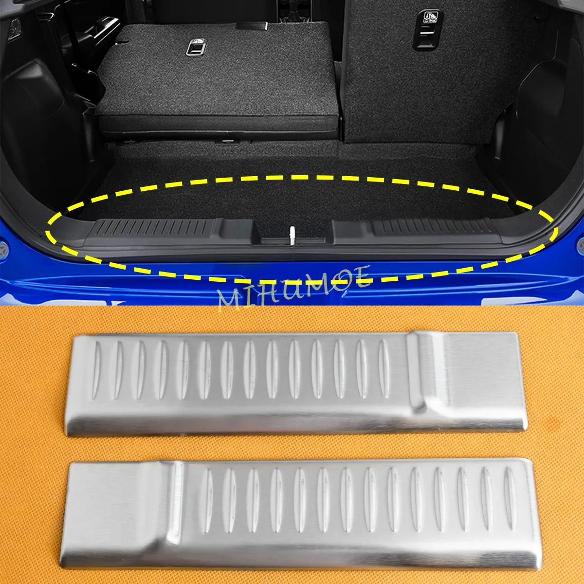 Swift Rear Guard Rear Trunk Bumper Protector Scuff Plate Stainless Steel Luggage Entry ...
