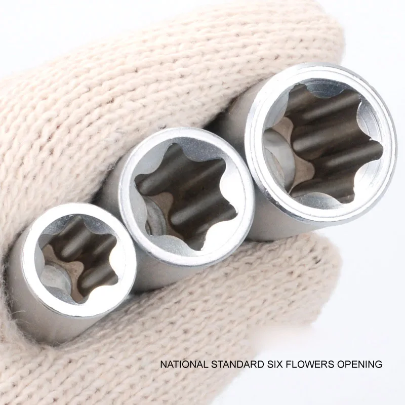 Lengthening Torx Star Wrench Socket 1/2" Drive 78mm Deep E-type Socket E8 E10 E11 E12 E14 E16 E18 E20 E22 E24 Ratchet Sockets