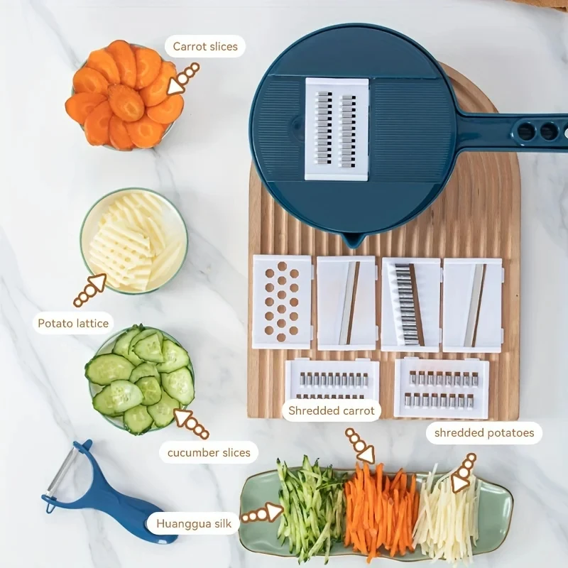 Different Slices from different blades -Shredded, Sliced, Lattice