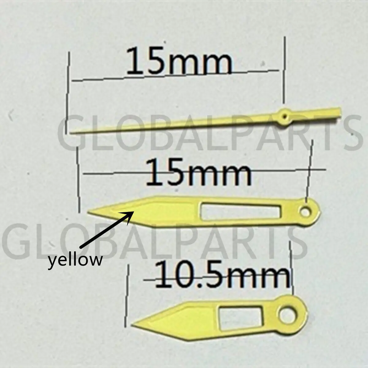 Aiguilles De Montre 15,7 Mm – Blanches Avec Garniture Argent – Pour Miyota 2315, 2035...