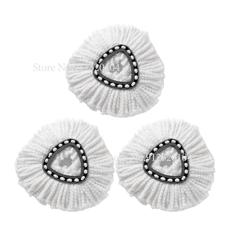 Premium White Microfiber Spin Mop Replacement Cloths