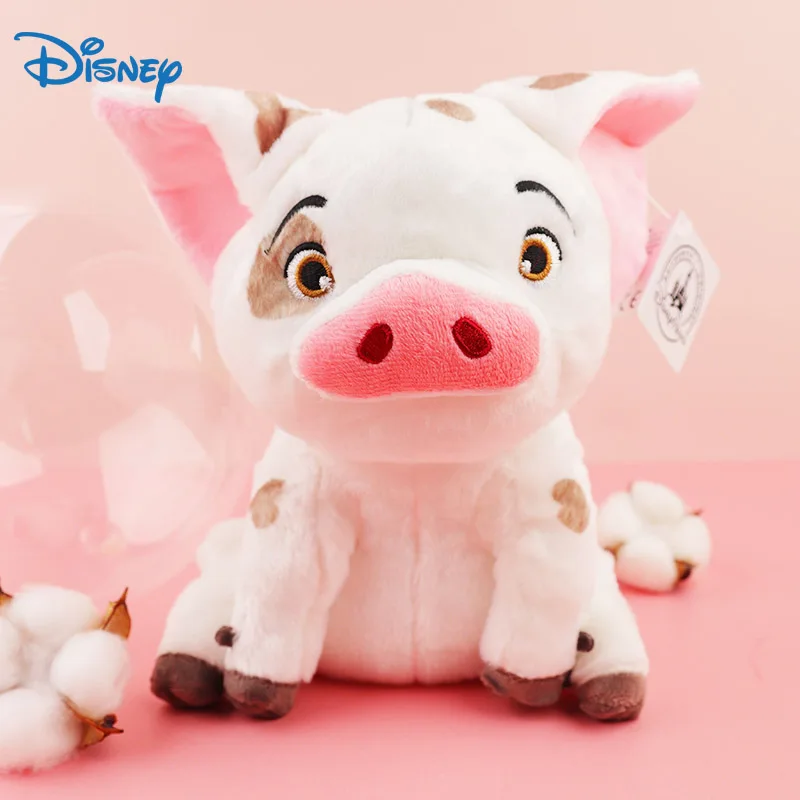 22cm Kawaii Disney Moana Pua Plush Doll Pet Pig Toys Stuffed Animals For Girls Cotton Cute Things Movies Figures Free Shipping disney new authentic 35cm moana maui heihei pet pig pua soft stuffed plush toy doll movie princess soft toys