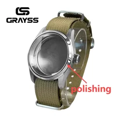 Stainless Steel Sapphire Pilot Watch Case Set - Little Prince Edition, 20ATM Water Resistance for 36mm NH35 NH36 (E - P - soild back)