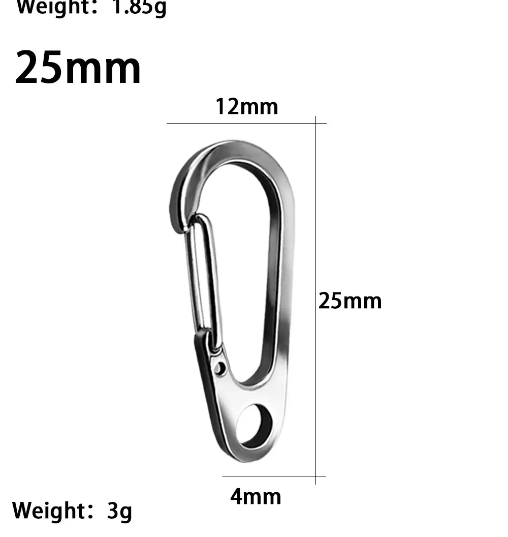 2–20 Stück Edelstahl-Hummer-Schlüsselanhänger, Mini-Verwendung für Outdoor-Camping, Wanderrucksack-Schnalle, Metall-Federschnalle, Werkzeugclip – Detail 3