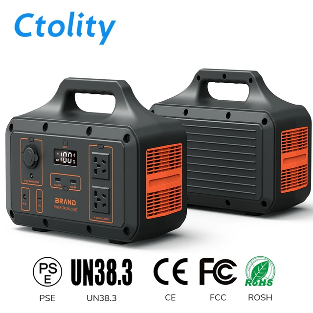 1000WH Powerstation Portable Power Station, 110V/220V AC Outlet Portable  Solar Generator PD Energy Storage Power Supply - AliExpress