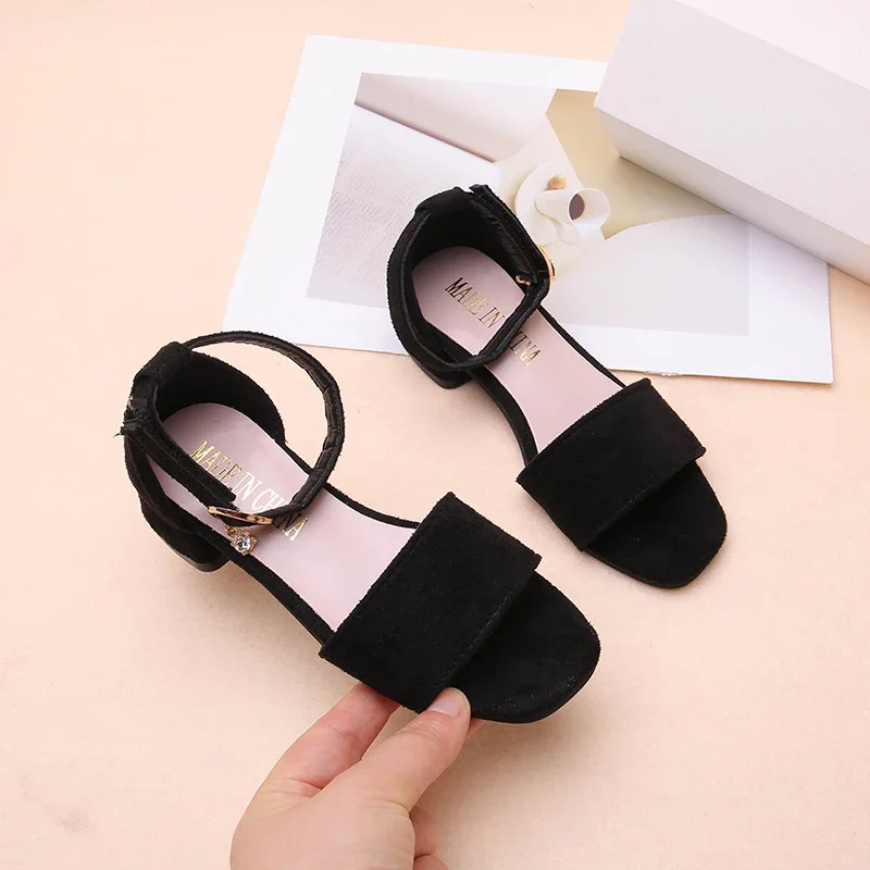 Black Non Slip Kids School Sandals