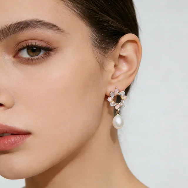 Boucles d'oreilles en perles d'eau douce naturelles pour femme, bijoux de mariage en argent 925, cadeau d'anniversaire pour femme, rose noir