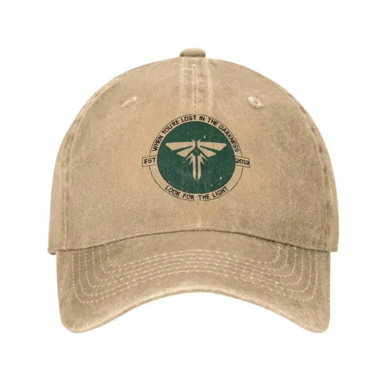 

Y2K The Last Of Us Fireflies Logo Baseball Caps Vintage Distressed Denim Headwear Unisex Style Outdoor Summer Hats Cap