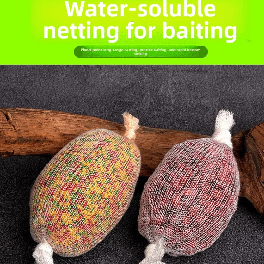 18mm 25mm 37mm 44mm 60mm PVA Fishing Mesh Water Soluble 5m Length Water Soluble Bait Nets multi-size Bait Nets Fishing Trap