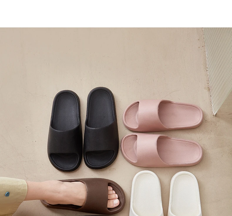 EVA Herren-Sandalen, Flip-Flops, Herren-Hausschuhe, einfarbig, rutschfest, weiche Sohle, bequeme Dusch-Hausschuhe, Outdoor-Paar-Schuhe, Sommer – Detail 1