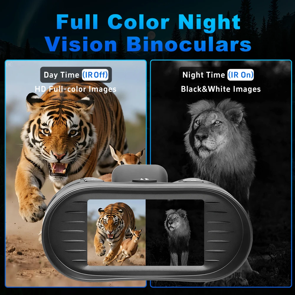 Rangefinder Built-in 3.2 Inch Big Screen 4K Digital Night Vision Binoculars Infr